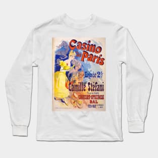 Vintage Advertising Poster  France Casino de Paris Long Sleeve T-Shirt